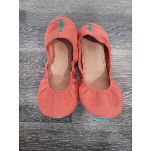 Tieks by Gavrieli Coral Orange Leather Foldable Ballet Flats Shoes Womens 11 #3